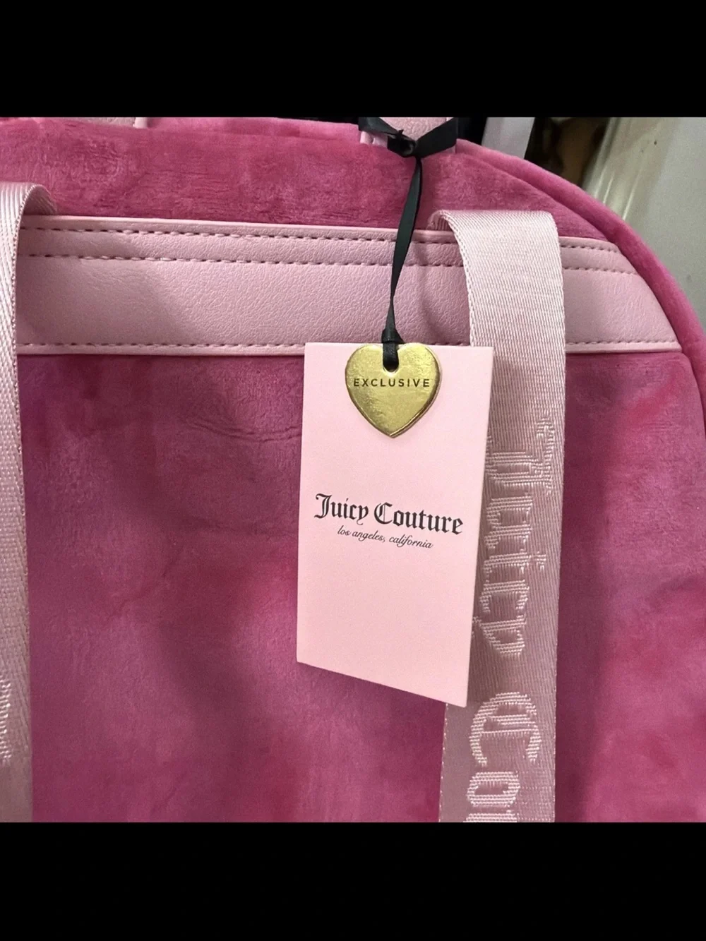 NWT 2026 Juicy Couture Study In Style Velour Backpack Bear Set Pink